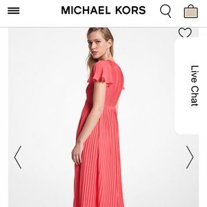 Michael Kors pleaded dress in geranium Color